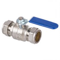 22mm Lever Ball Valve Blue Handle Full Bore (Wras Approved) AI-373B22