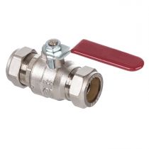 28mm Lever Ball Valve Red Handle (Wras Approved) AI-373R28